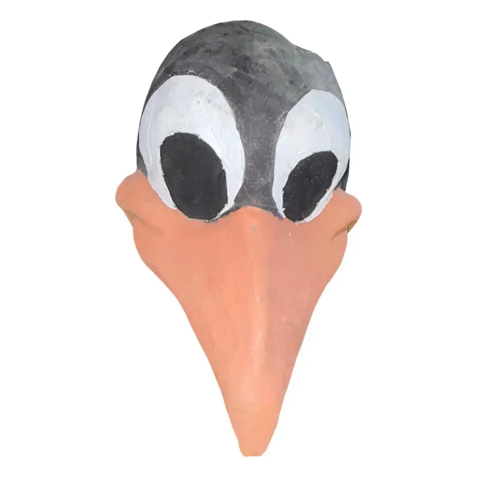 Vintage paper mache penguin mask Halloween costume masquerade